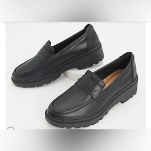 COPY - Clarks Collection Black Leather Loafers - Calla Ease size 8.5 wide